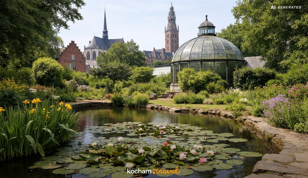 Ilustracja do tematu: Belgia. Najstarszy ogród botaniczny w kraju ukryty w sercu Leuven.