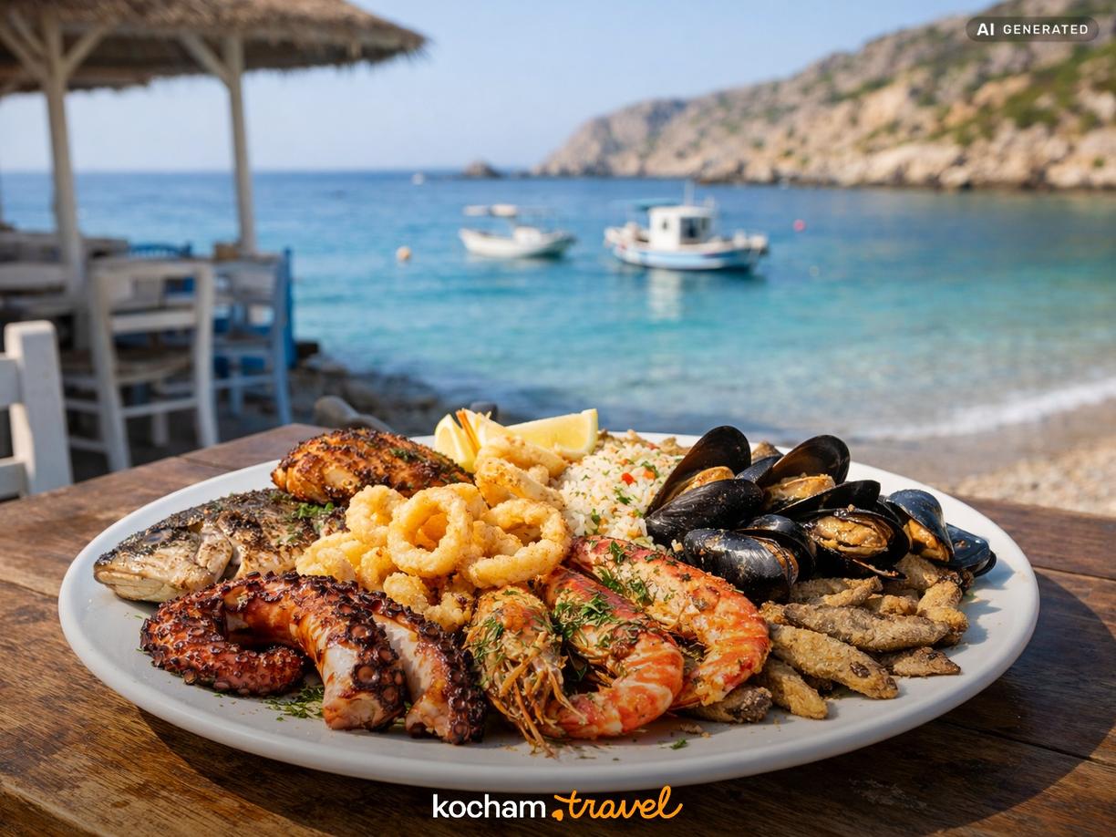 Stegna Kozas – lokalny hit z owocami morza w Rodos