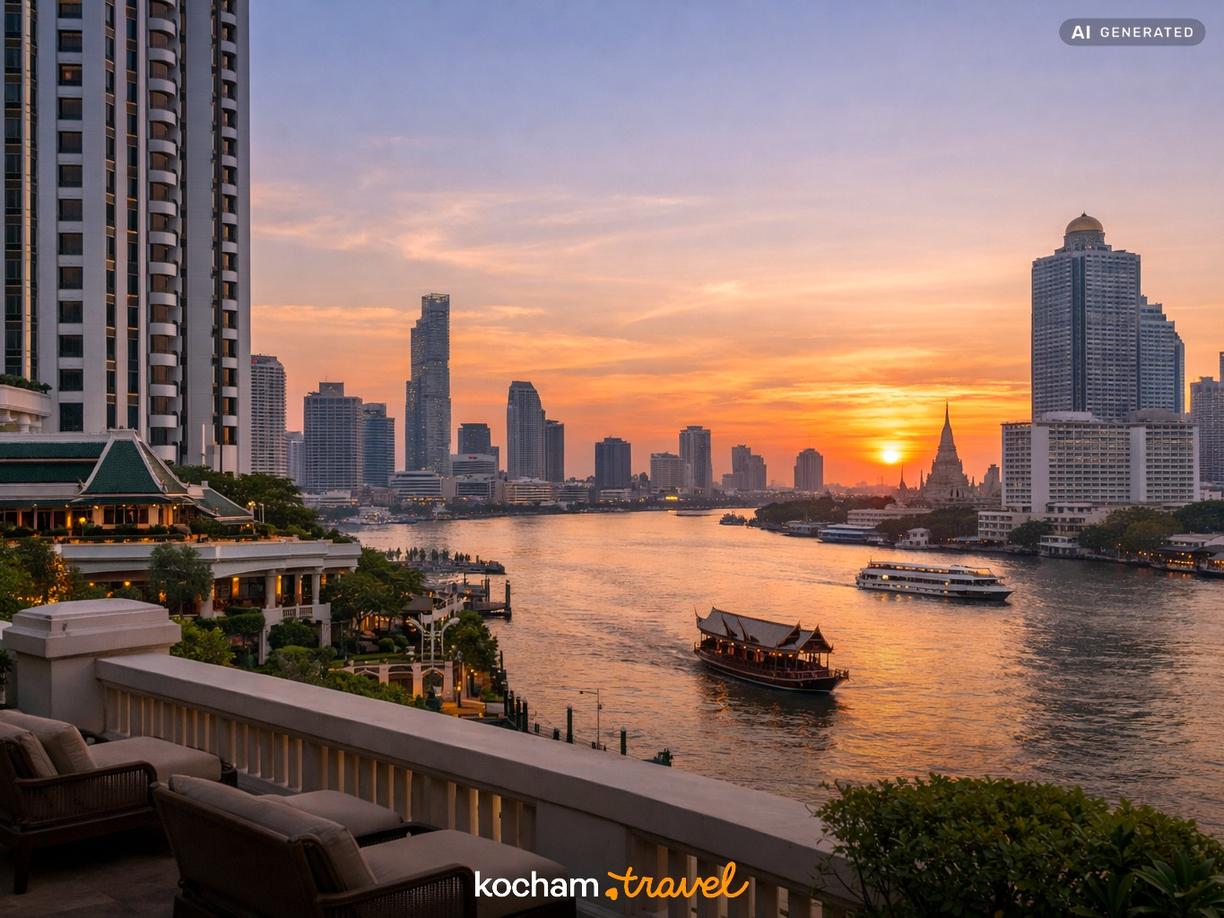 Klasyczna elegancja i rzeczne widoki: The Peninsula Bangkok w Bangkok