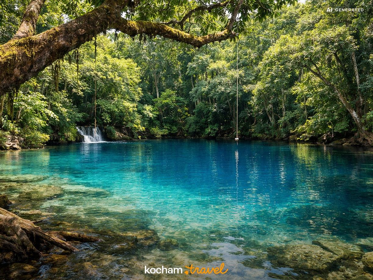 Dzień 3: Odkrywanie Blue Holes i lokalnej przyrody w Champagne Beach