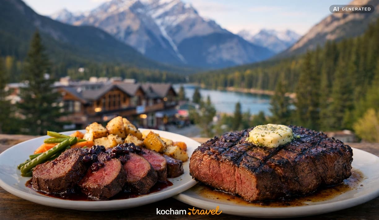 Ilustracja do tematu: Kanada. Dziczyzna i steki z bizona: jakich regionalnych mięs warto spróbować podczas pobytu w Banff