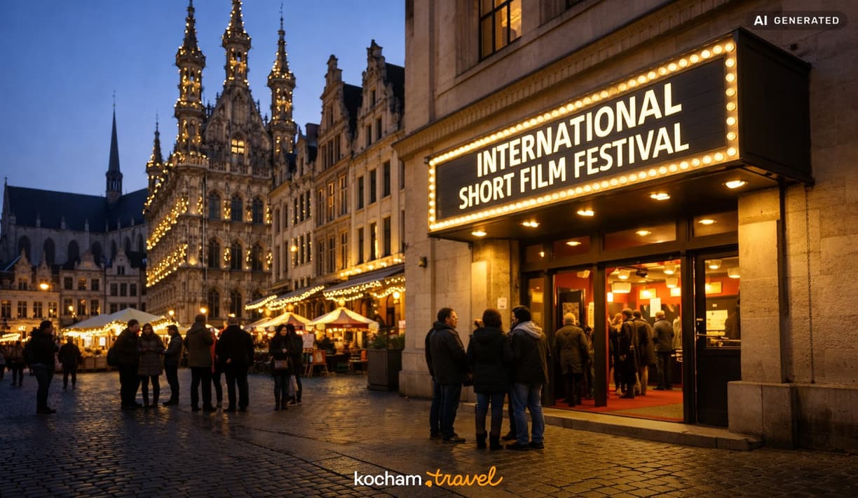 Ilustracja do tematu: Belgia. Wyjazd na Międzynarodowy Festiwal Filmów Krótkometrażowych w Leuven: jak zdobyć bilety i samodzielnie ułożyć plan grudniowego urlopu.