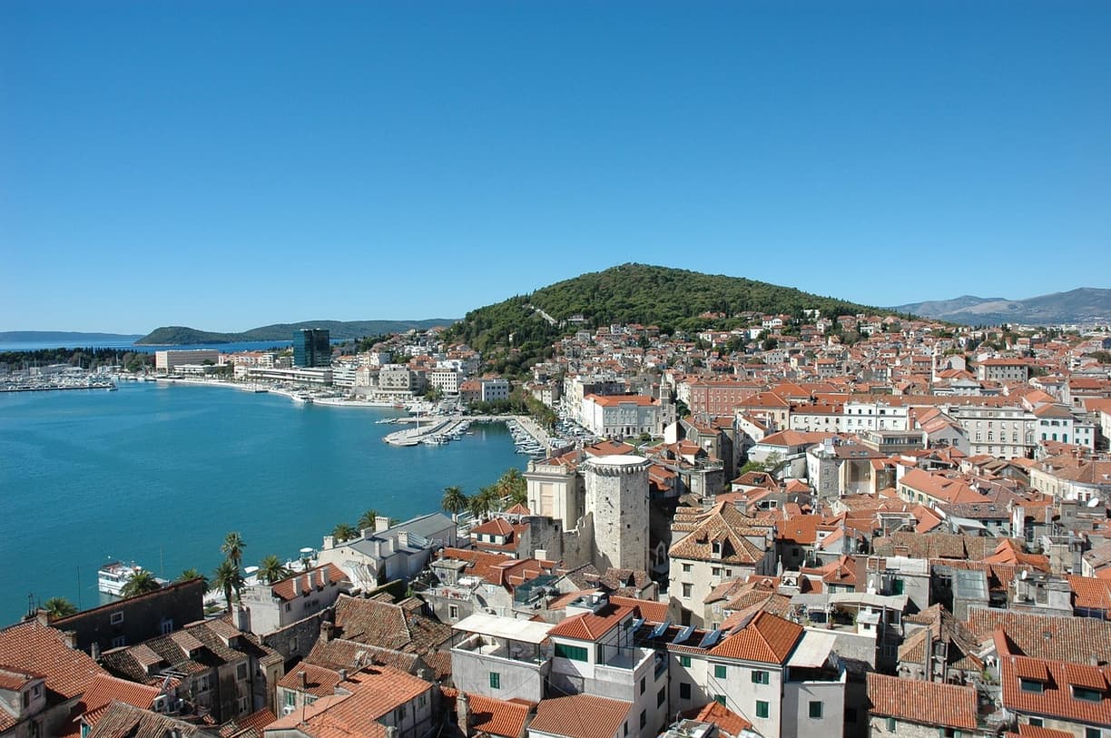 Panorama Splitu z wzgórza Marjan