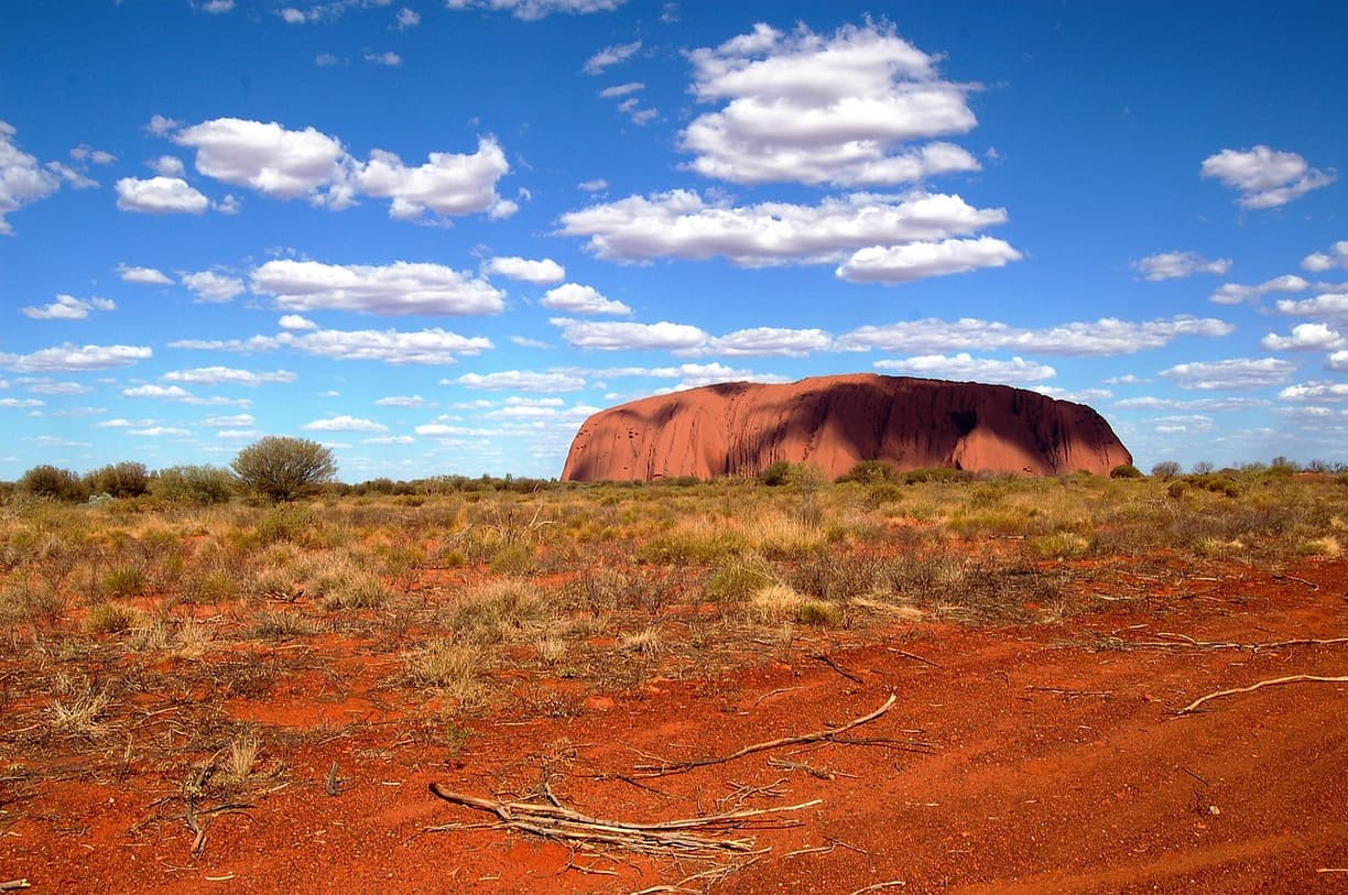 Zachód słońca przy Uluru