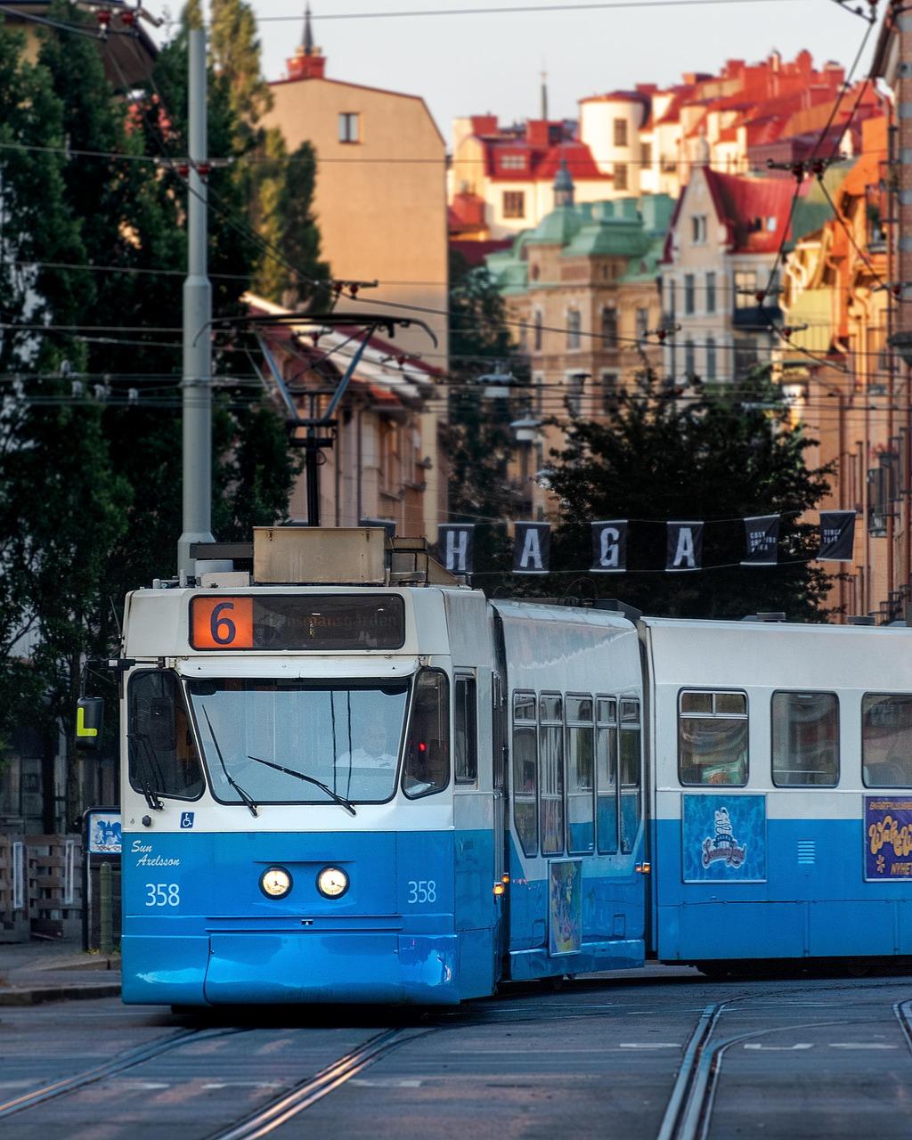 Plaża w Haga z zachodzącym słońcem