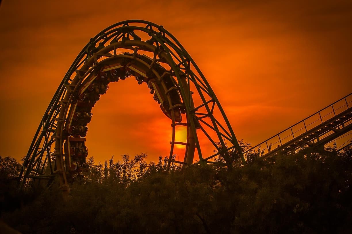 Widok z atrakcji w parku Dreamworld