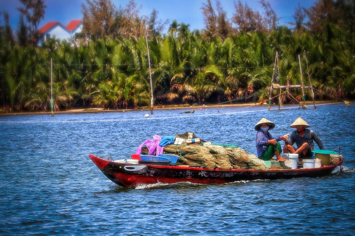 Widok na rzekę Mekong w Wietnamie