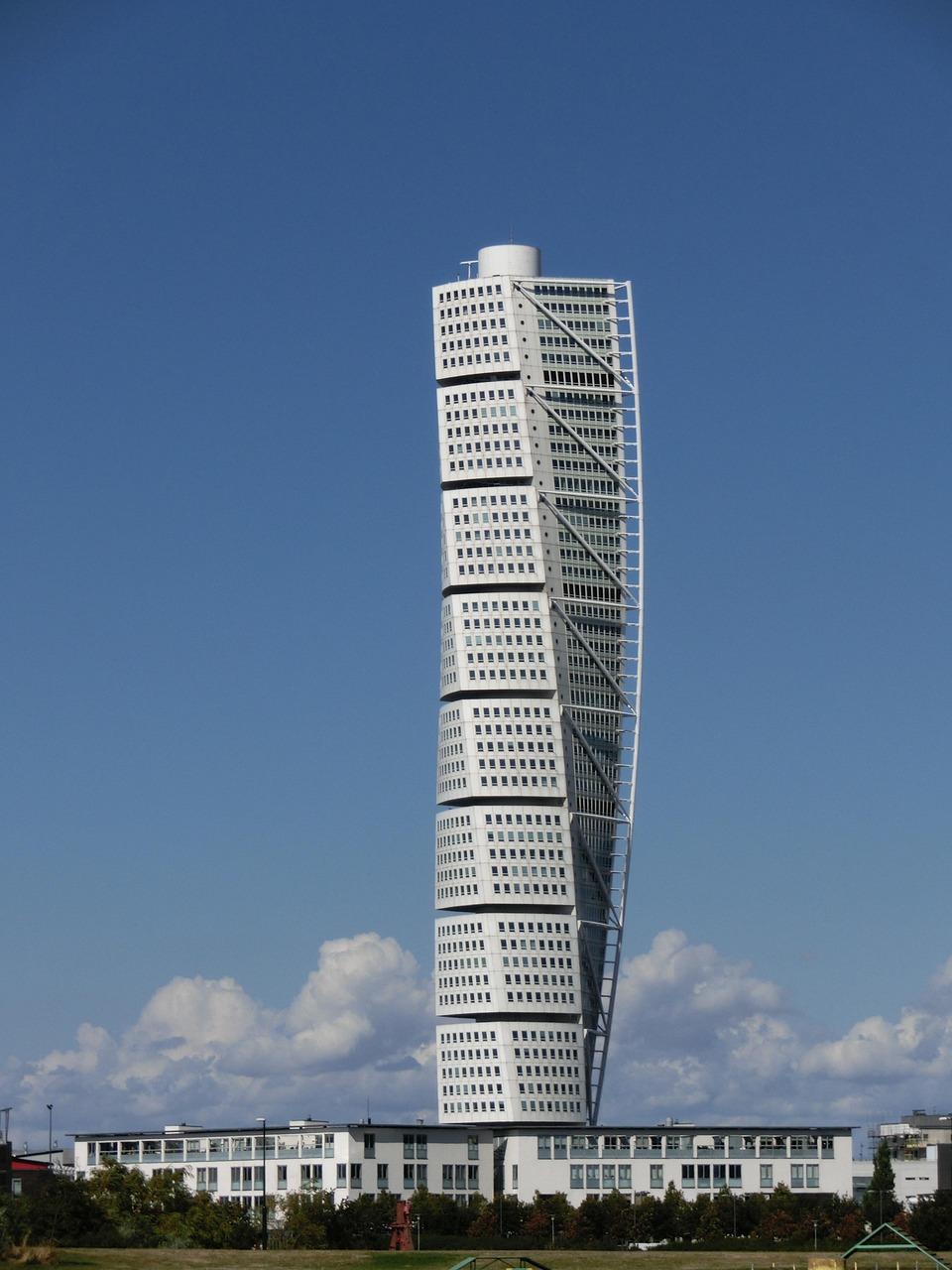 Widok na Turning Torso w Malmö