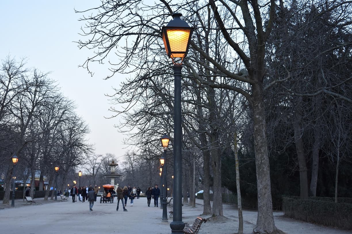 Widok na jezioro w Parque del Retiro