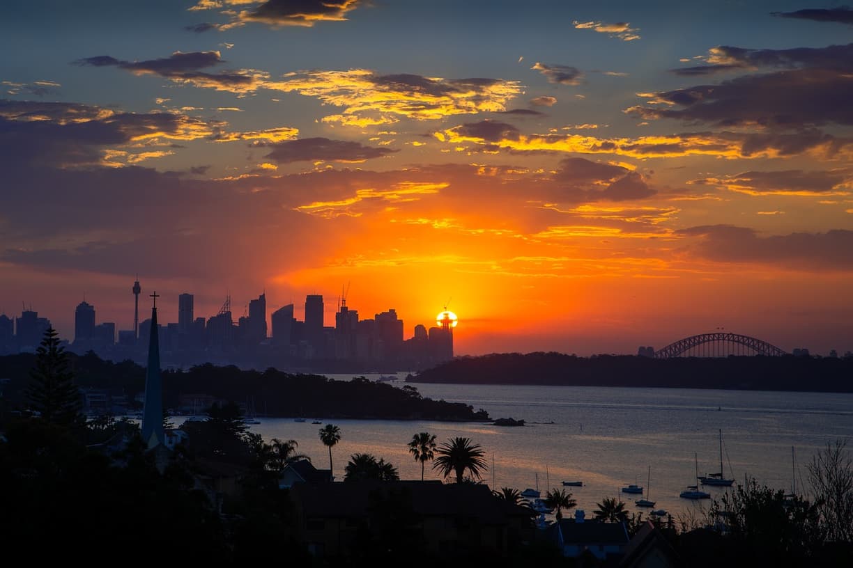 Panorama Sydney z punktu widokowego w Watsons Bay