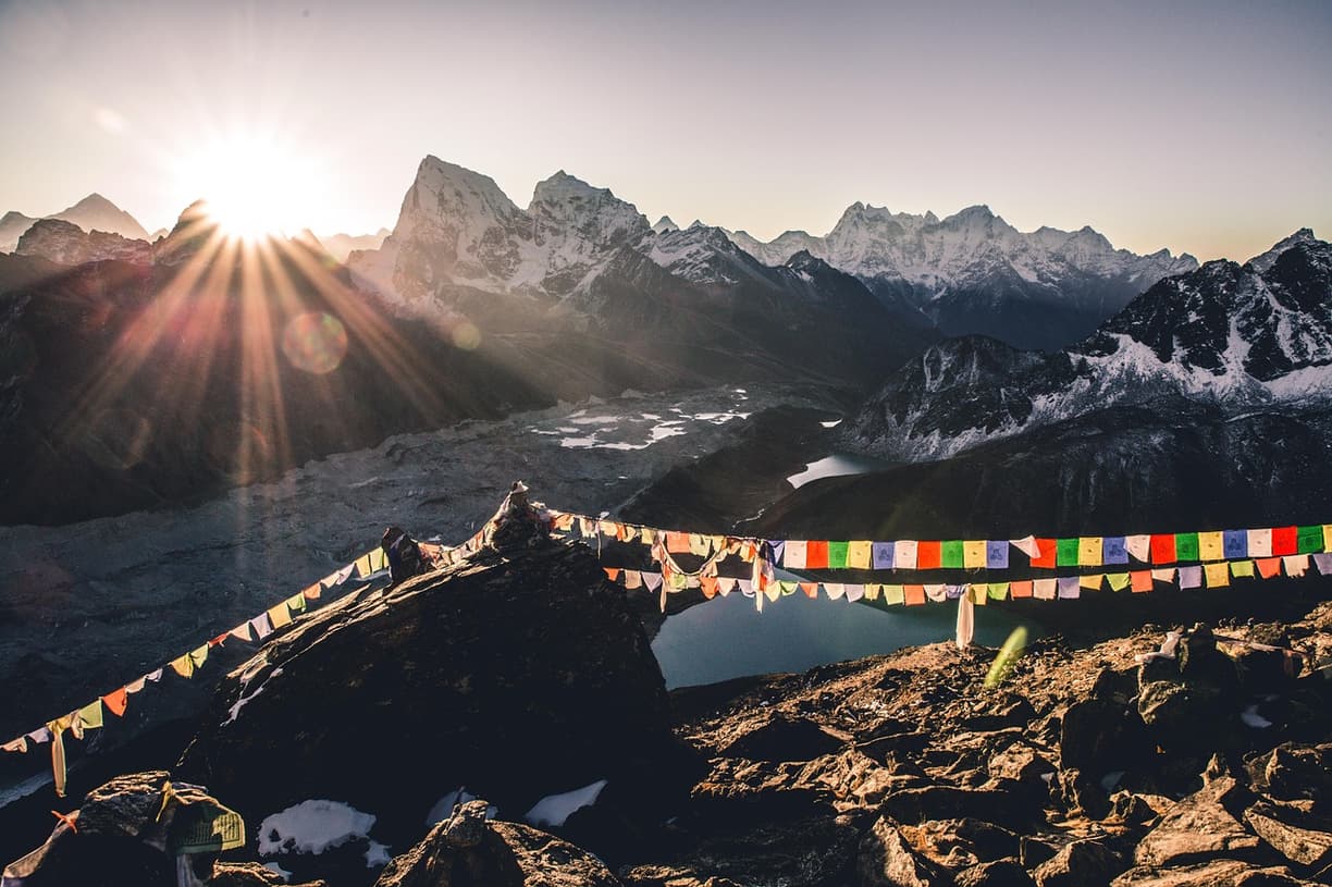 Widok na Himalaje w Nepalu