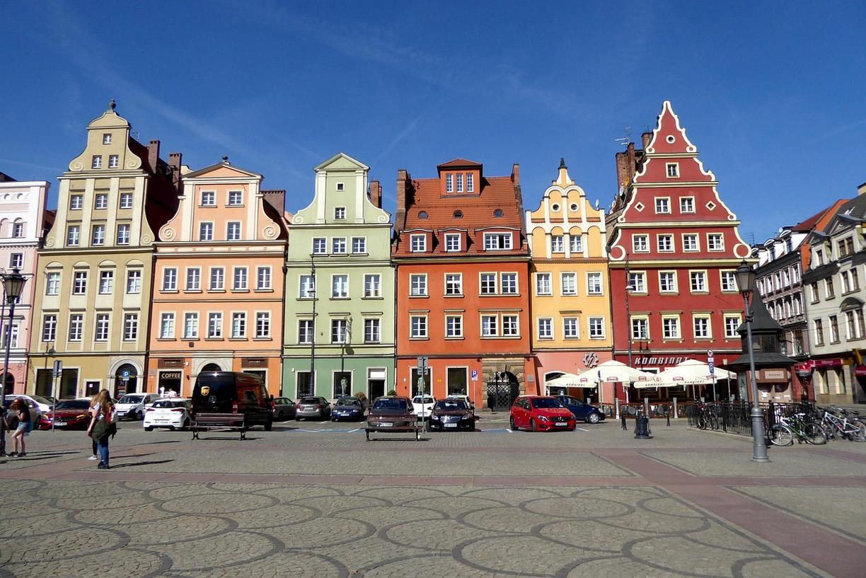 Widok na rynek w Czeskich Budziejowicach