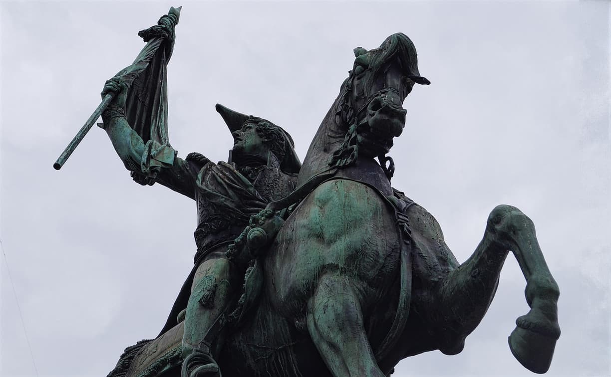 Widok na staw w Parku El General Manuel Oribe