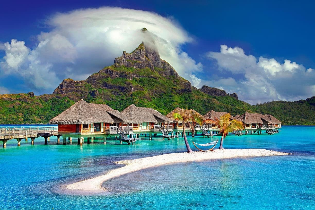Plaża w Conrad Bora Bora Nui Resort