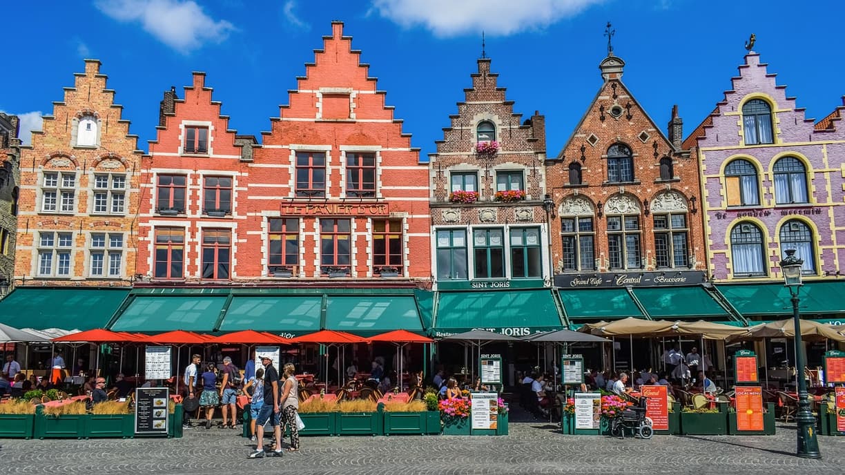 Widok na Grote Markt w Antwerpii