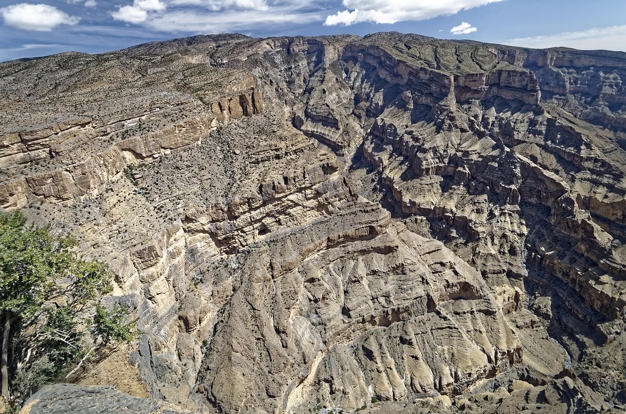 Widok na Jebel Shams i okoliczne tereny