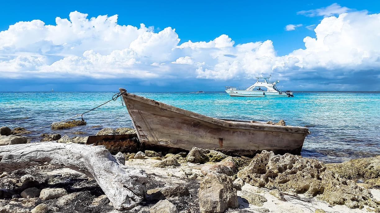Zspowie plaża na wyspie Saona