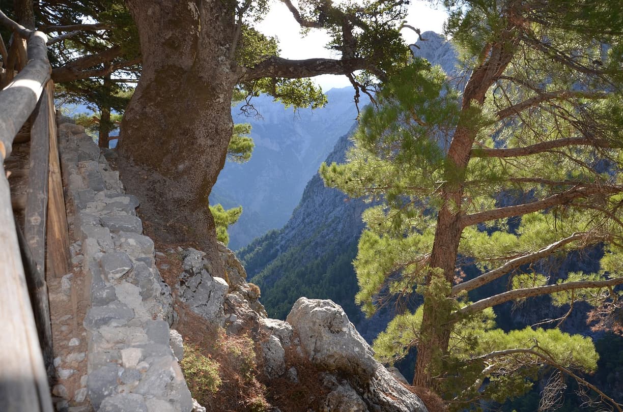 Wąwóz Samaria podczas trekkingu