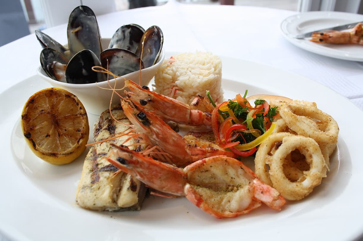 Grillowane kalmary w restauracji Korali