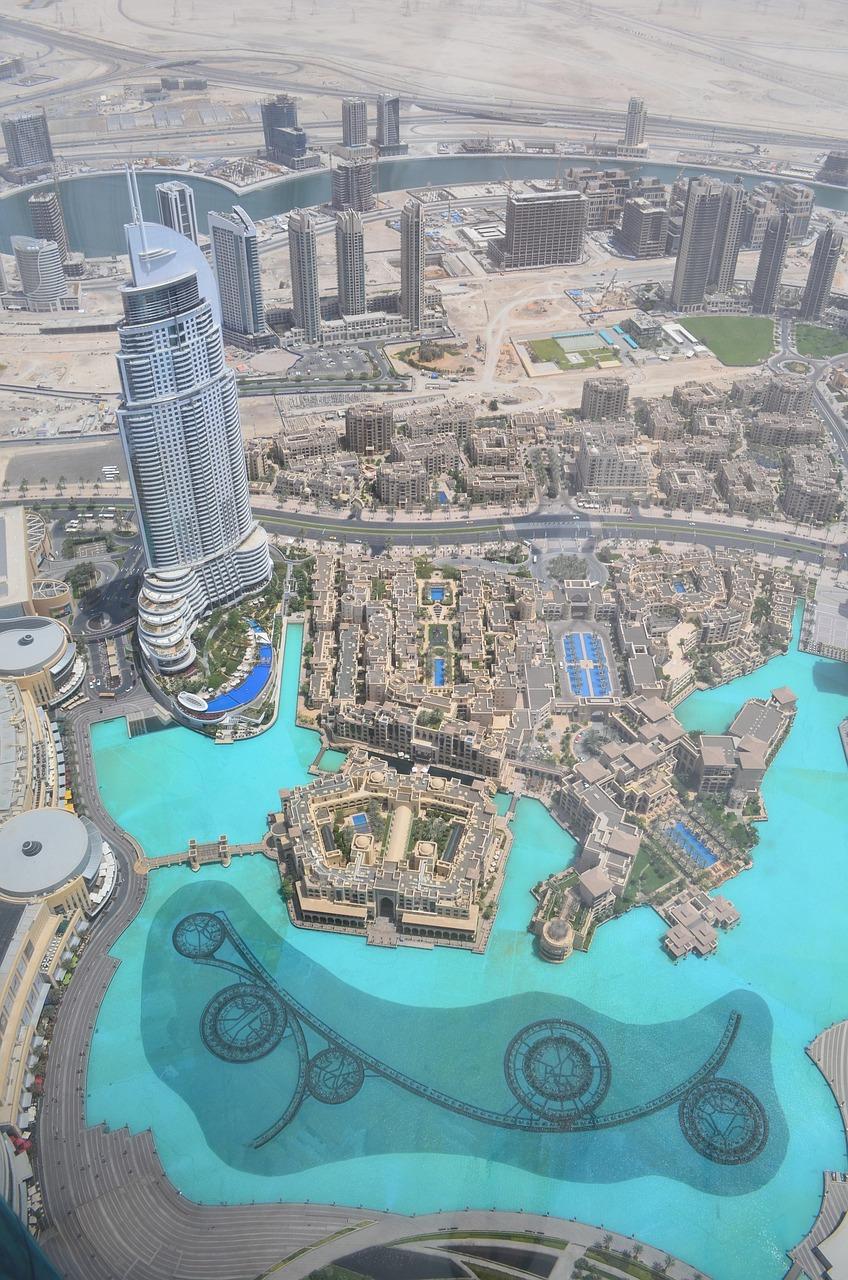 Widok z Burdż Khalifa na Dubaj