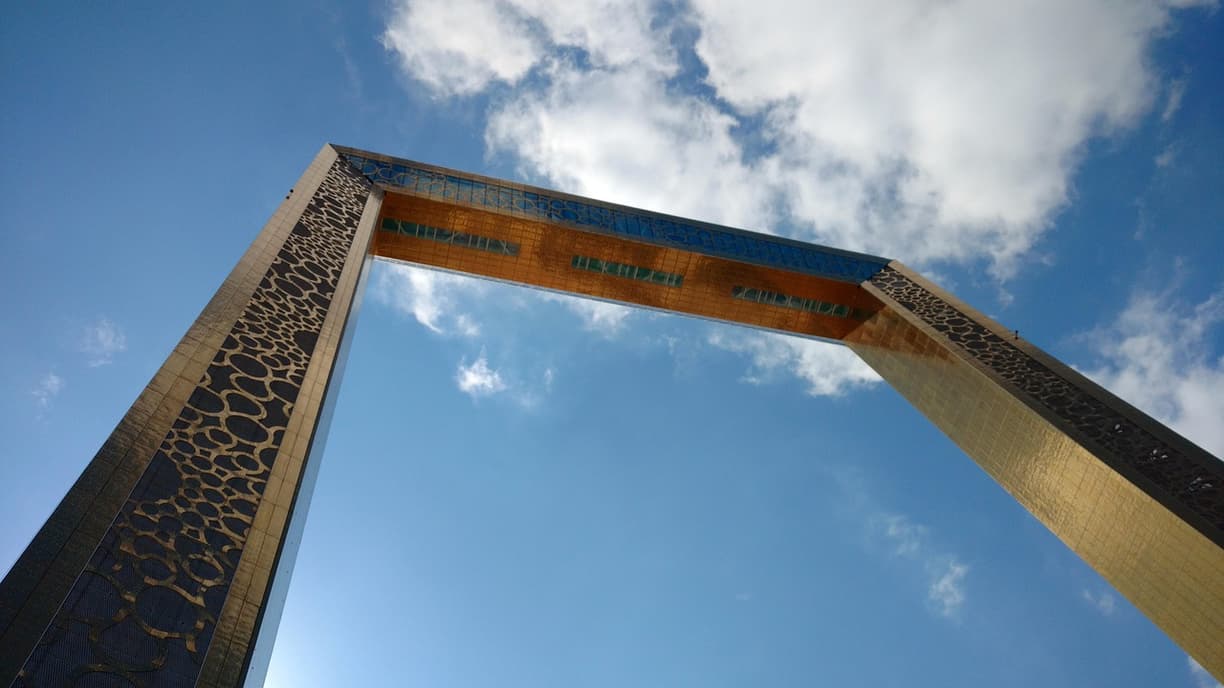 Dubai Frame z widokiem na Dubaj