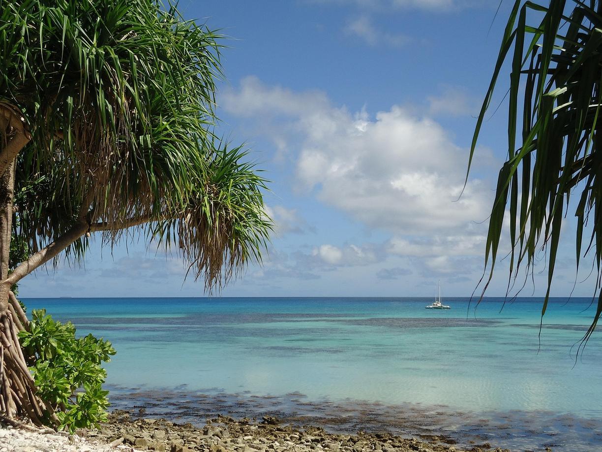 Spokojne plaże Tuvalu