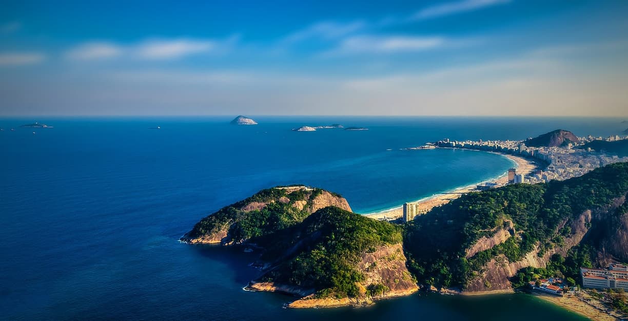 Widok na plażę Copacabana w Rio de Janeiro