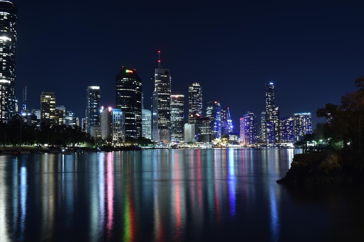 Zachód słońca z widokiem na Kangaroo Point Cliffs