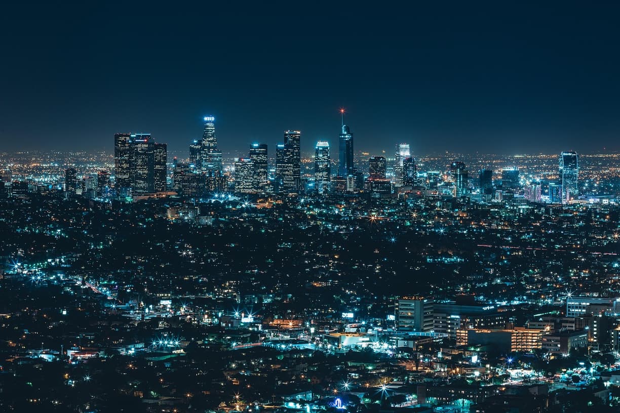 Sydney's nightlife with city lights